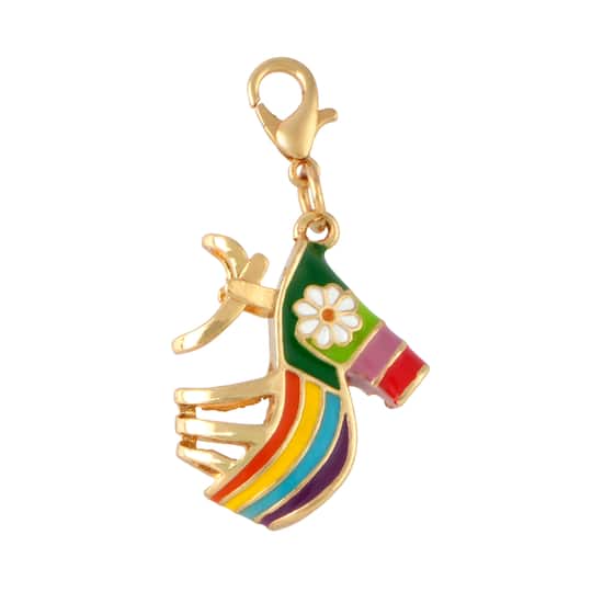 Gold & Rainbow High Heel Shoe Charm by Bead Landing™